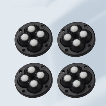 4stk Møbelhjul Hjul Universalhjul SVART NYLONKULE