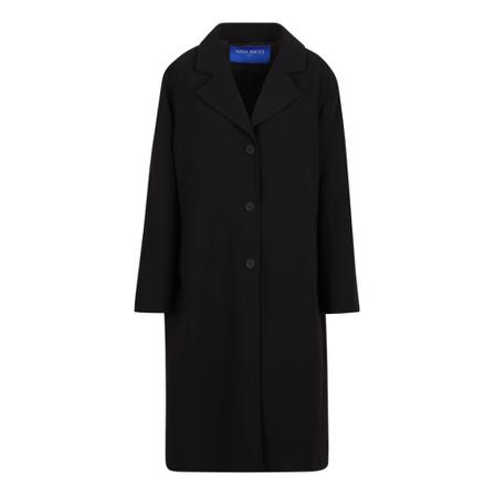 Nina Ricci Classic Cut Long Frakke Sort, Dame Uldfrakker