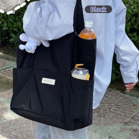 Tygväska Strandväska SVART Svart