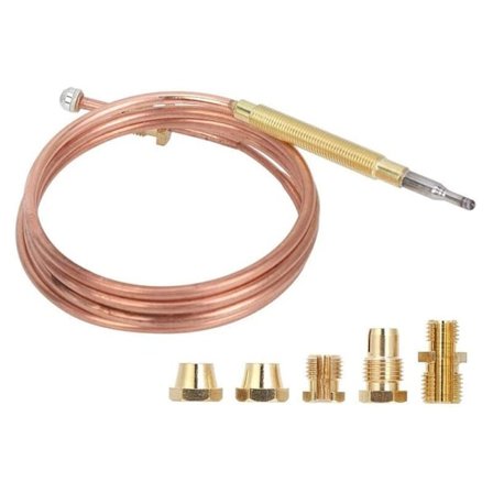 Universal Termoelement for Gasskomfyr med 5 stk Sett Muttere Erstatningsadapter Brenner Varmeapparat