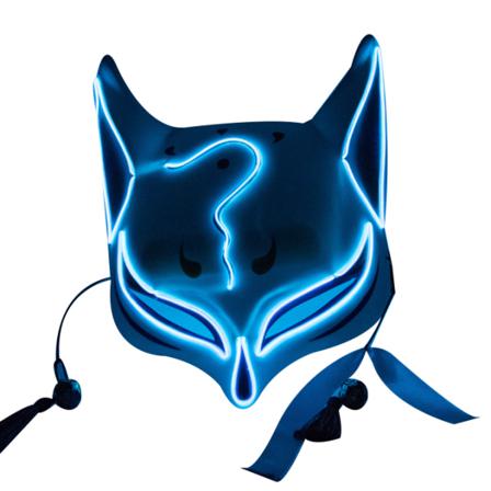 Fox Mask För Män Kvinnor Halloween Kostym Prop Blue