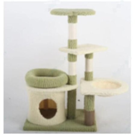 COSTWAY 97 cm monitasoinen kissapuu, asunto, sänky, pehmotyyny, raapimistolpat, hoitoharja, riippumatto, ahven