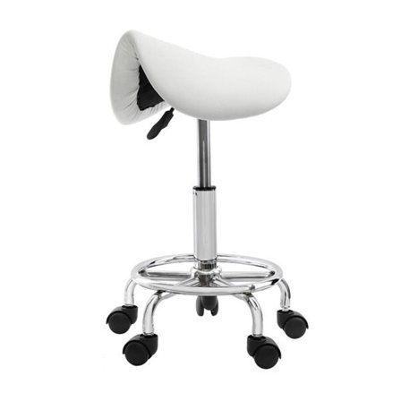 Stolsete på hjul Hvit