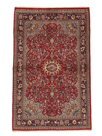 Medallion Small Sarouk Fine Rug 132X208 Wool