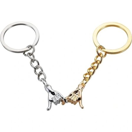 Pinky Promise-gåvor till pojkvän flickvän par Nyckelring för hennes födelsedag Julklappar till kvinnor Alla hjärtans dag-presenter till män