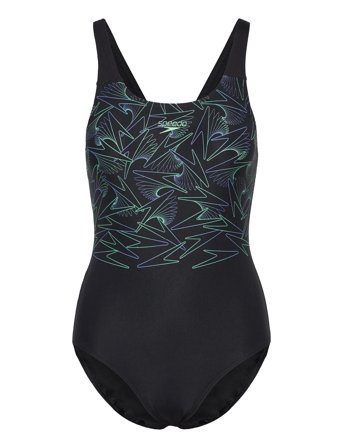 Womens Hyperboom Placement Muscleback Black Speedo