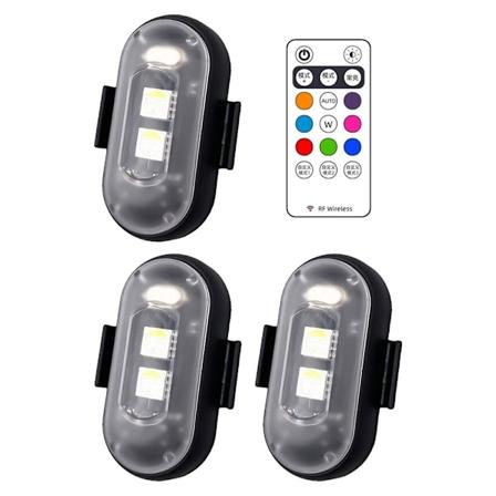 8-värinen LED-stroboskooppi lentokoneen valo 3 kpl 3 kpl-Xin 3Pcs