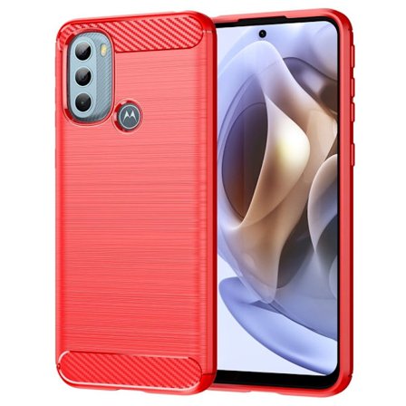 Carbon Flex Motorola Moto G31 / Motorola Moto G41 skal - Röd