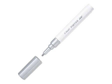 PILOT Märkpenna Pintor Fine spets, 1,0 mm, silver - Lyreco - Kontorsmaterial - Pennor - Märkpennor - Rund spets