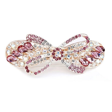 Crystal Bowknot Hårklemmer Hårspenner RØD