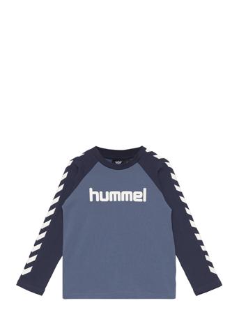 Hmlboys T-Shirt L/S Sport T-shirts Long-sleeved T-shirts Blue Hummel