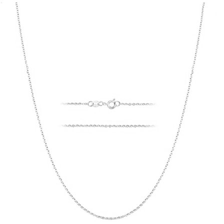 Silver Halsband Kedja Kedja för Kvinnor Flickor Halsband Uppgraderad Fjäderringlås - Tunn & Robust