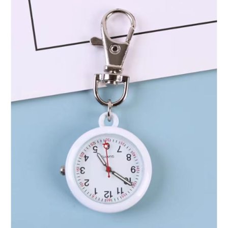 2 st Fickur Nyckelring Klockor Med Spänne Hänge Nyckelring Armbandsur Sjuksköterskeklockor För Kvinnor Män-tfrf