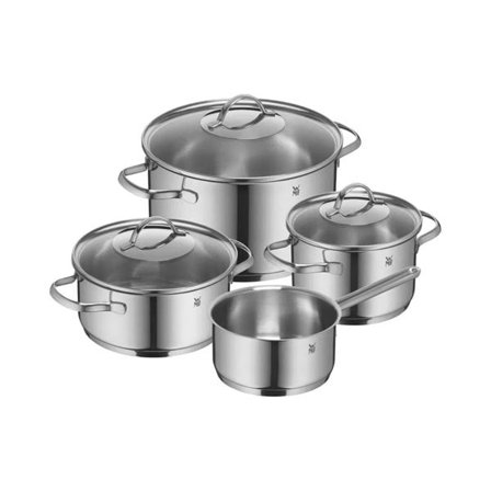 WMF Provence Plus 4-osainen kattilasarja lasikannella ja TransTherm -pohjalla
