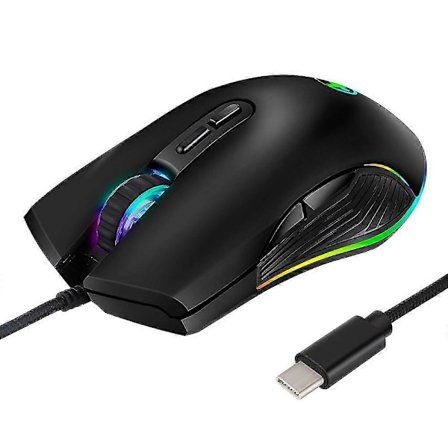 USB C Mus Type C Ergonomisk Kablet Mus RGB Gaming Mus