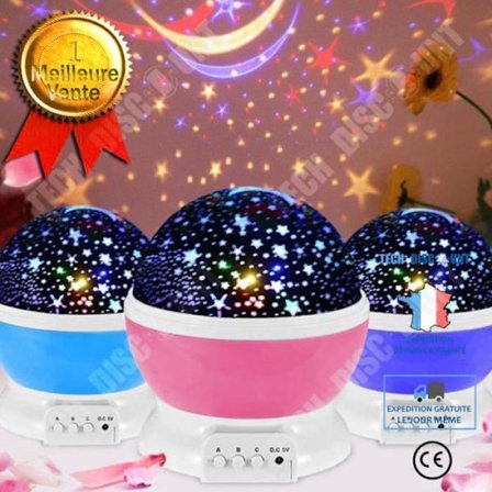 TD barns nattljus stjärnprojektor, uppladdningsbar stjärnprojektor tak 360° rotation nattljus stjärnprojektor stjärnlampa