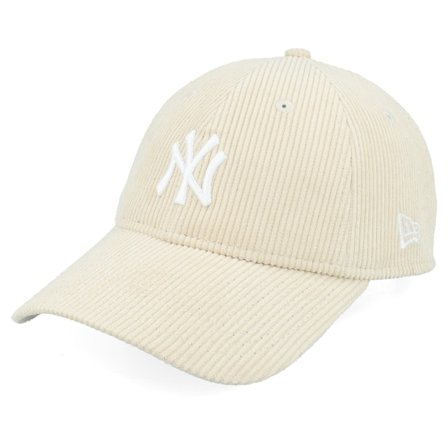 New Era - MLB Beige unconstructed Czapka Z Daszkiem - New York Yankees Corduroy 9TWENTY Stone Dad Cap @ Hatstore