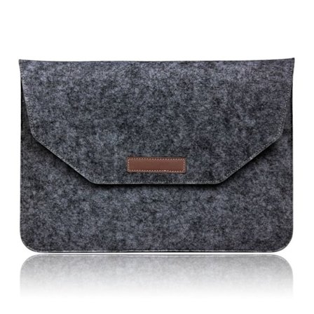 MacBook Pro 13.3" beskyttelsestaske i filt med velkrolukning - Sort