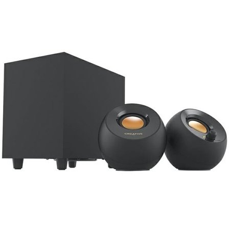 Creative Skrivbordshögtalare med Subwoofer Pebble Plus 2.1 - Svart