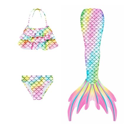 Fiskehale badedragt til børns strand bikini havfrue badedragt 4-5 år - Perfekt