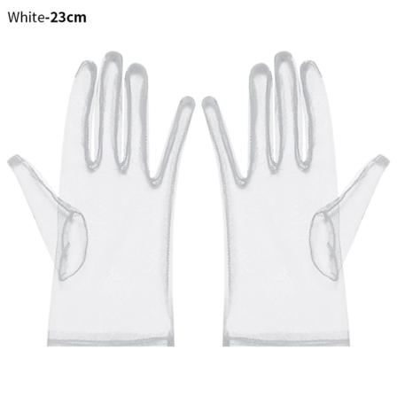 1 Par Tyllhandskar Bröllopsbröllopshandskar Vit 23cm