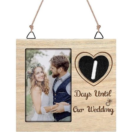 Bryllupsnedtelling Foto Ramme Bilde Ramme Personlig Nedtelling Kalender Forlovelse Gave Til Bryllupsgave Bridal Shower