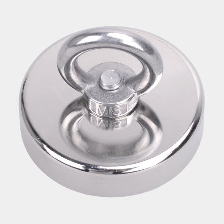 Íman para pesca magnética NOCK Caça ao Tesouro, íman de neodímio unilateral (Ø60 mm / capacidade de elevação 150 kg)