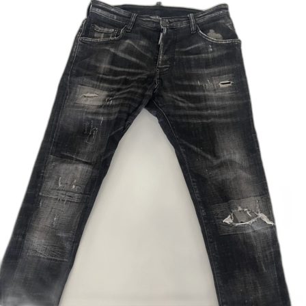 Svarta Dsquared2 jeans med slitningar