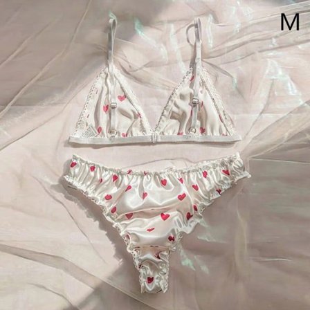 IC Damunderkläder kostym Bowknot Sexig Wire Free Underkläder underkläder M