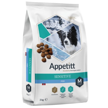 APPETITT - Sensitive Medium Fisk 3 kg - Hund - Hundefôr & hundemat - Tørrfôr for hund - ZOO.no