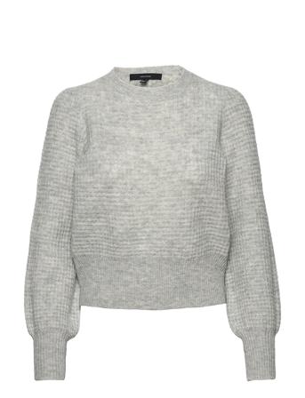 Vmallison Ls O-Neck Blouse Ga Bf Grey Vero Moda