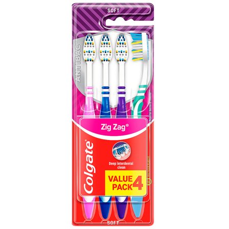 Colgate Zig-Zag Antibac Soft, Medicin & Pleje, Tandbørster, Voksentandbørster