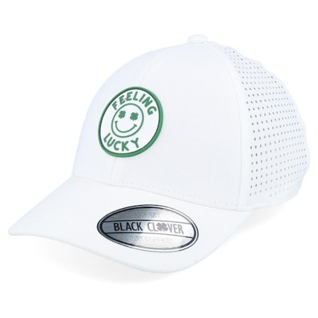 Black Clover - White adjustable Caps - Kids Smile White W White Mesh W Patch Adjustable @ Hatstore