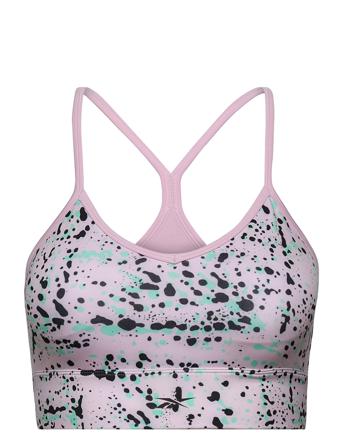 Wor Aop Tri Back Bra- Pad Pink Reebok Performance