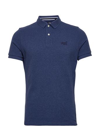 Classic Pique Polo Polos Short-sleeved Sininen Superdry