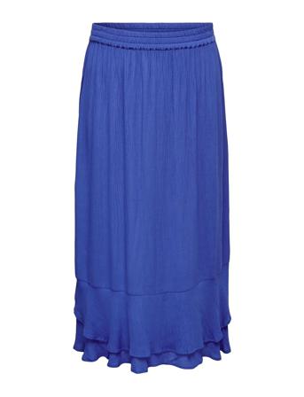 Carsonya Life Mid Calf Skirt Solid Knelangt Skjørt Blå ONLY Carmakoma*Betinget Tilbud