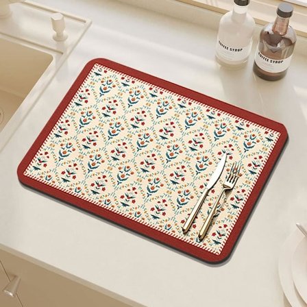 Diskställningsmatta, kaffemaskins torkmatta med halkfri botten av gummi, köksbänk torkmatta av diatoméjord, badrumstvättställ avloppsmatta