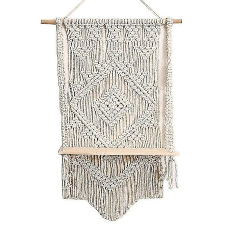 65x50cm Væghængende Plantehylde Tapet Macrame Væghæng Boho