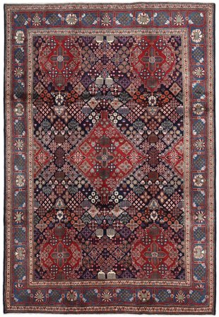 Hand Knotted Moud Rug 221X320 Wool Red/Dark Pink