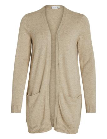 Viril Open L/S Knit Cardigan - Noos Strikkegenser Cardigan Brun Vila*Betinget Tilbud