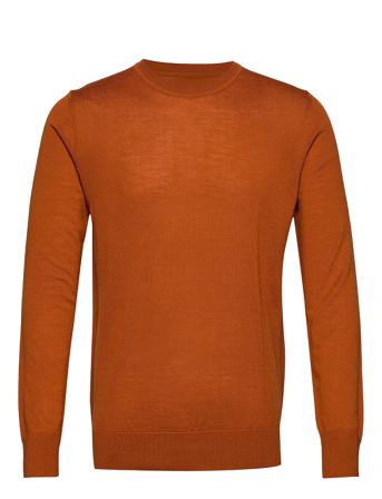 Flemming Crew Neck 3111 Neulepaita Pyöreä Kaula-aukko Oranssi Samsøe Samsøe