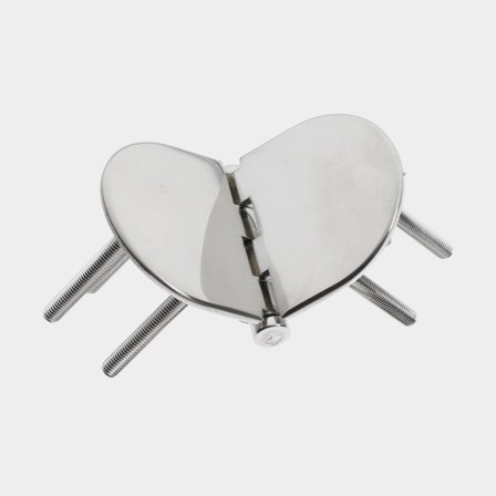 Cerniera per portello Roca, 110 x 60 mm, con apertura inversa + bulloni fissi, acciaio inossidabile resistente agli acidi (AISI 316)