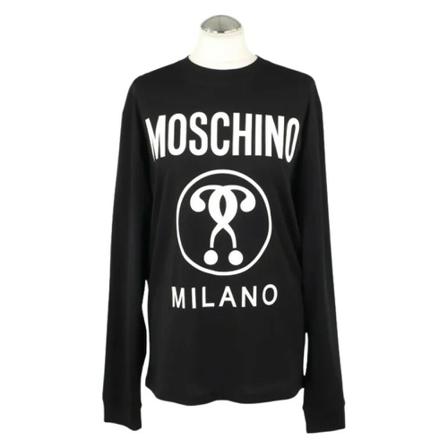 Moschino Pre-Owned, Pre-owned Cotton tops Zwart, Dames, Maat:L