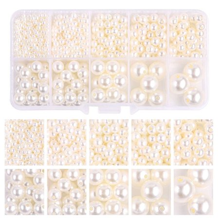 Akrylperler 800 stk, Smykkefremstilling - DIY - Perleimitation