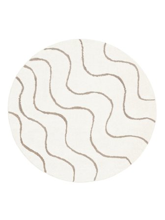 Whisper Teppich - Weiß/Beige Ø 200 Im Rustikalen Stil