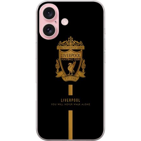 Kompatibelt Mobildeksel til Apple Apple iPhone 16 Liverpool klubbemblem rød hvit svart design