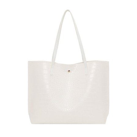 Enkel veckad väska Axelväska VIT