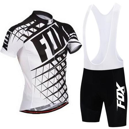 fox teleyi cykeltrøjesæt Herre sommer udendørs cykeltøj Hurtigttørrende cykeltøj Åndbar MTB cykelcykeldragt 8 S