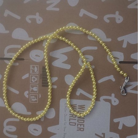 Mordely Pearls Beaded Pet Dog Cat Training Walking Leash Lead Leashes