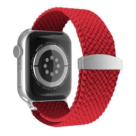 Apple Watch (41mm) elastisk nylon-urrem - Rød